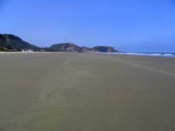 Beach at Low Tide showing the gentle slope of the beach